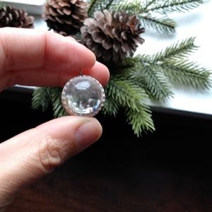 Artisan made pool of light quartz necklace